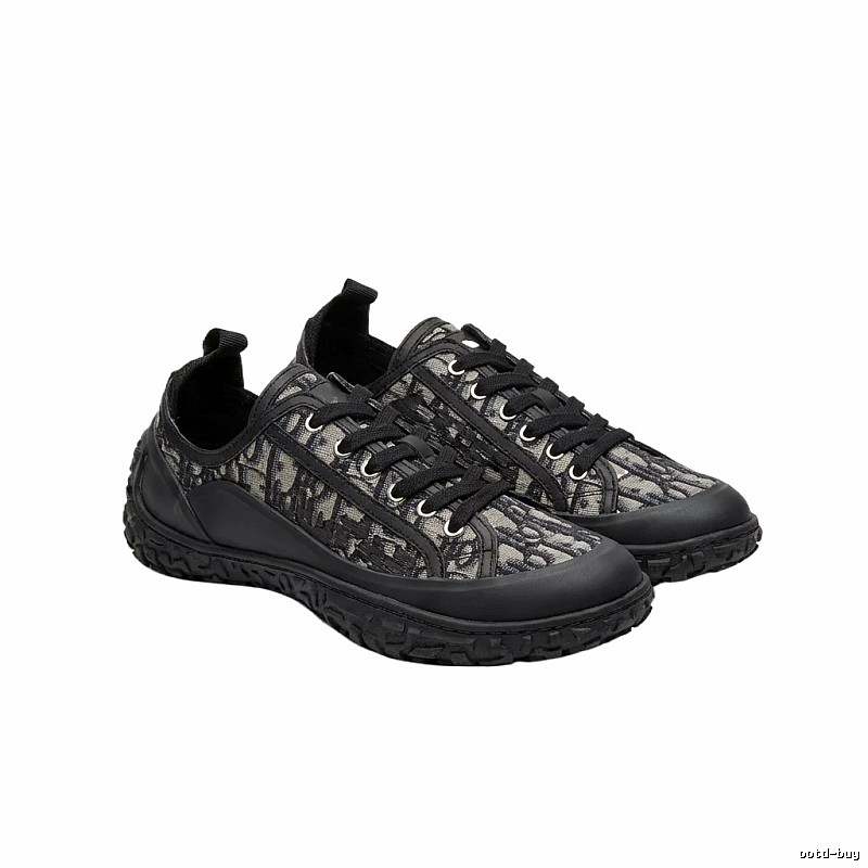 Dior monogram casual style black shoes