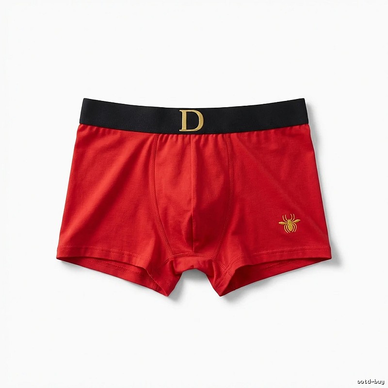 Dior red trendy brand boxer shorts.