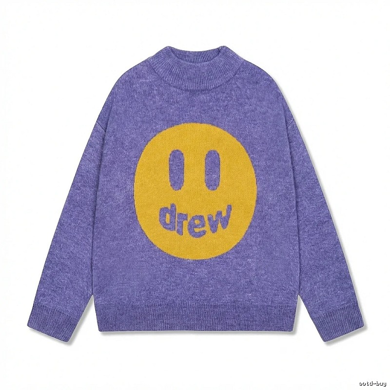 DREW Smiley Purple Sweater