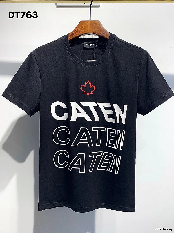 DSQ2 CATEN Printed Trendy Black T-Shirt
