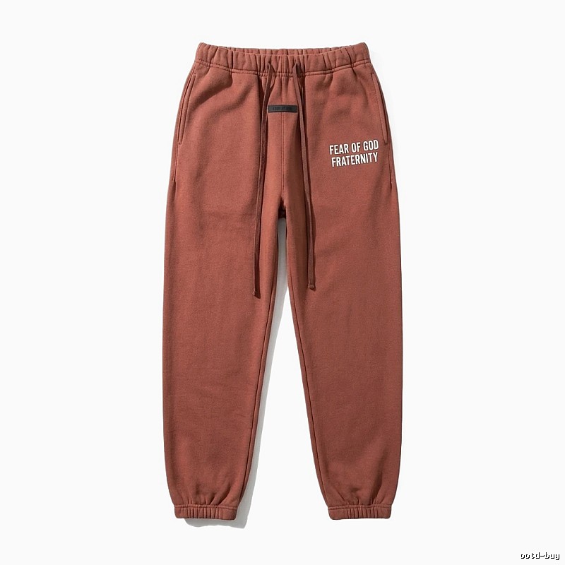 ESSENTIALS Casual Style Brown-Red Sweatpants