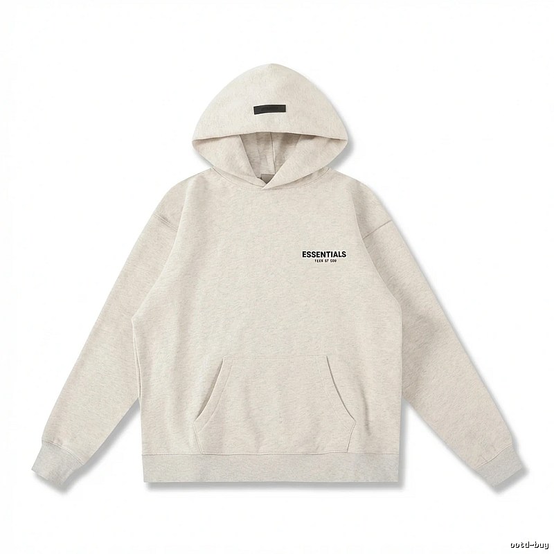 ESSENTIALS minimalist light beige hoodie