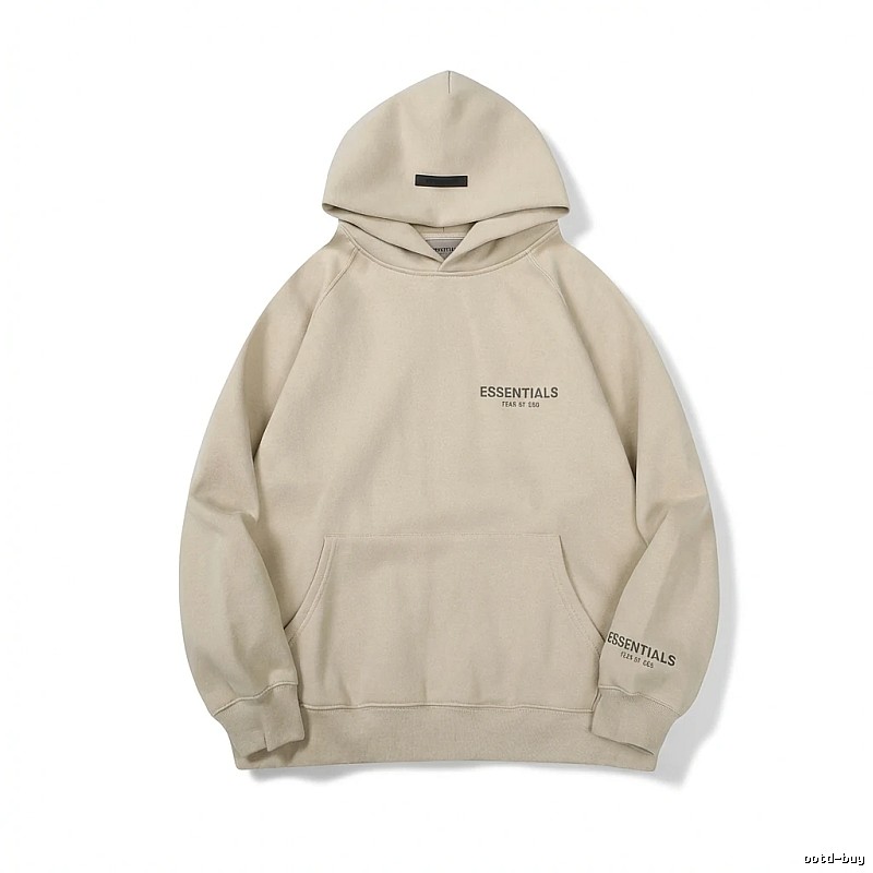 ESSENTIALS minimalist style beige hoodie