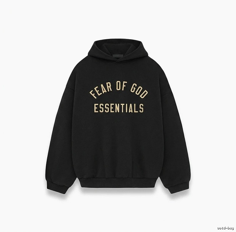 ESSENTIALS minimalist style black sweatshirt