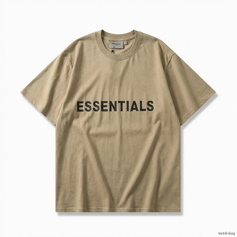ESSENTIALS minimalist style khaki T-shirt