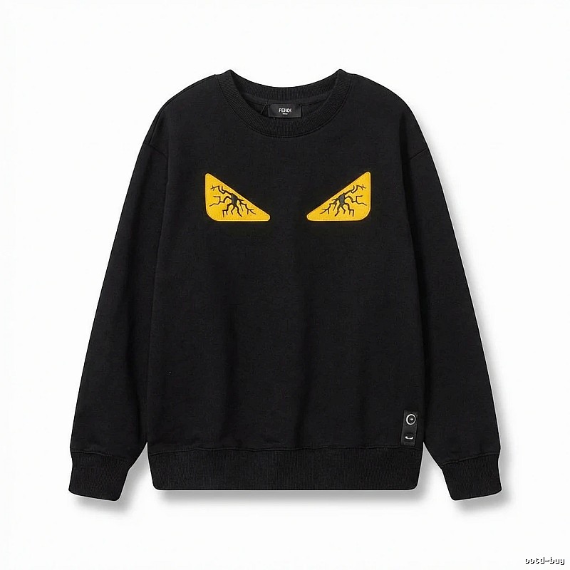 Fendi Monster Trendy Cool Black Sweatshirt
