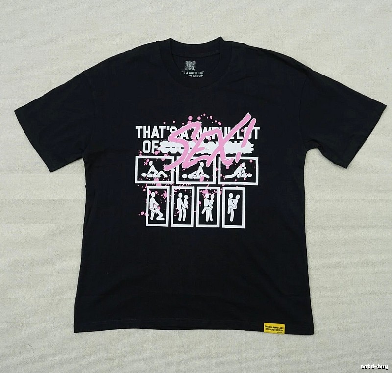 FR2 Funky Print Street Style Black Short-sleeve T-shirt