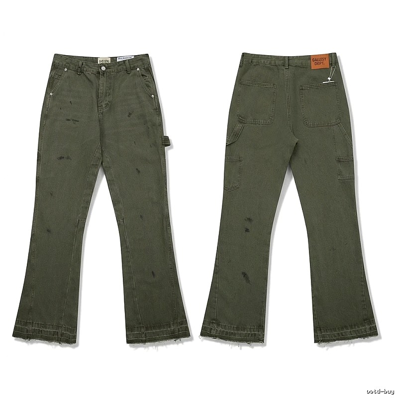 Gallery Dept. Distressed Style Military Green Utility Pants