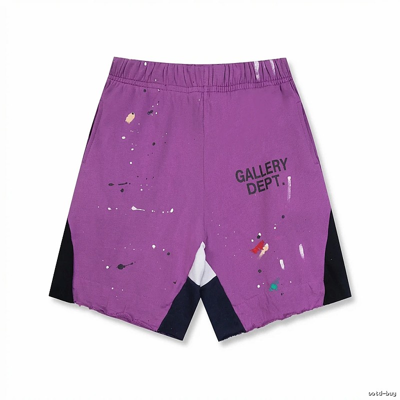 Gallery Dept Graffiti Style Purple Shorts