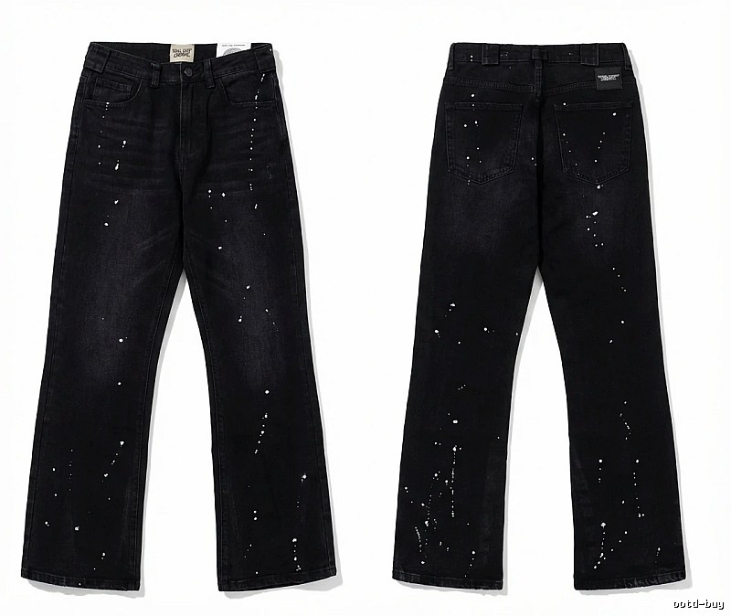 Gallery Dept Splatter-paint Style Black Jeans