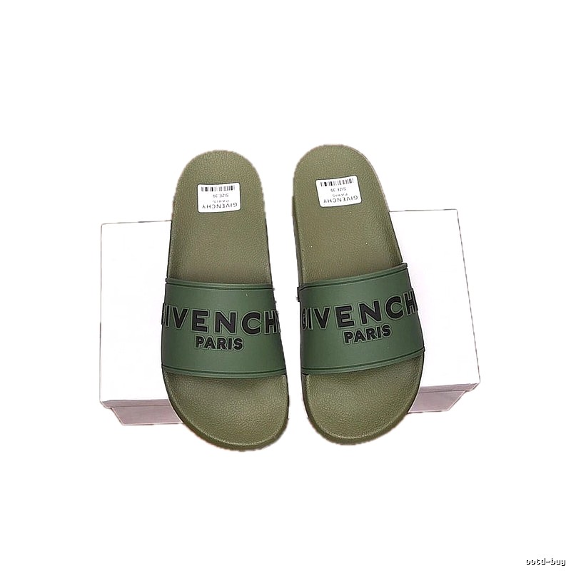 Givenchy Paris Collection Casual Style Army Green Slides