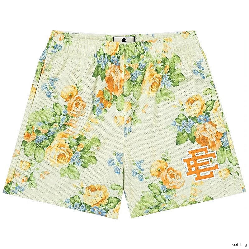 Gucci Classic Floral shorts Cream Yellow Floral for Daily Styling
