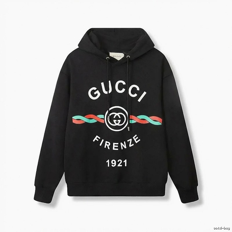 Gucci retro-style black hoodie