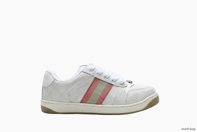 Gucci retro-style white canvas shoes