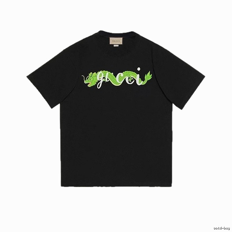 Gucci Year of the Dragon Collection Trendy Black Short-sleeve T-shirt