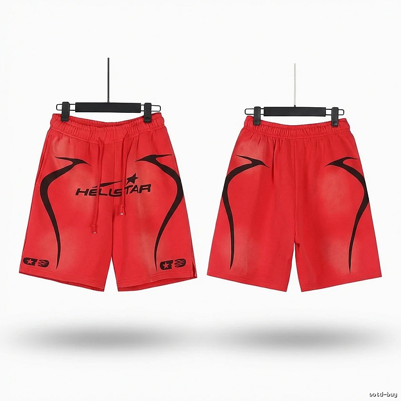 Hellstar trendy and cool style red shorts