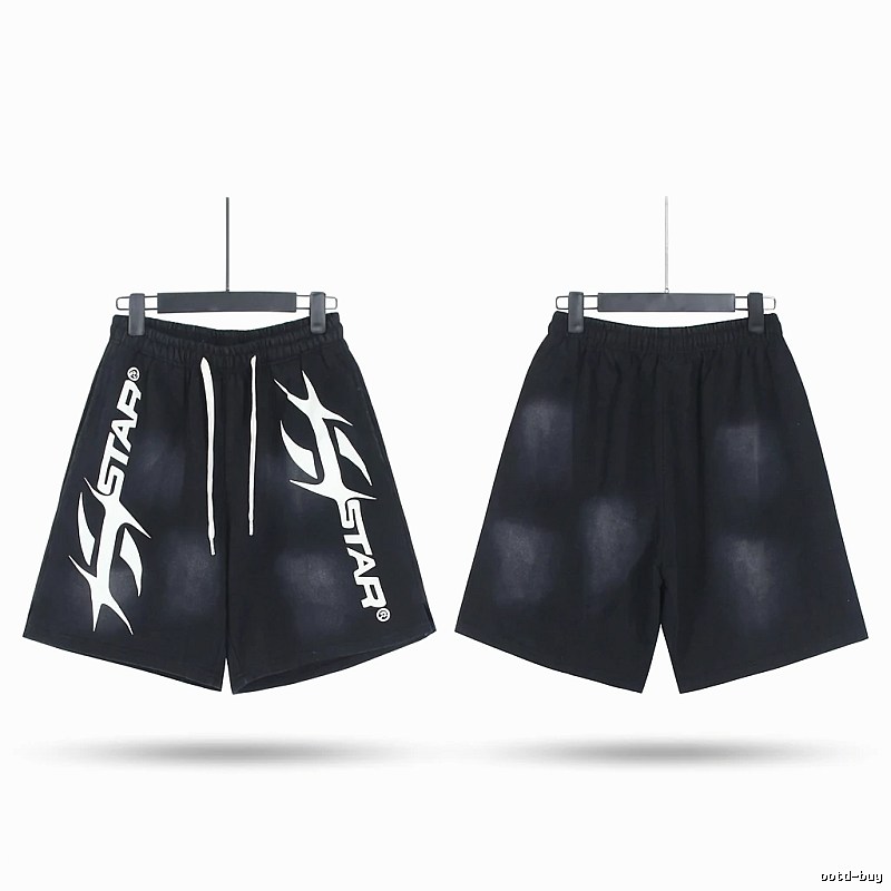 Hellstar Trendy Style Black Shorts