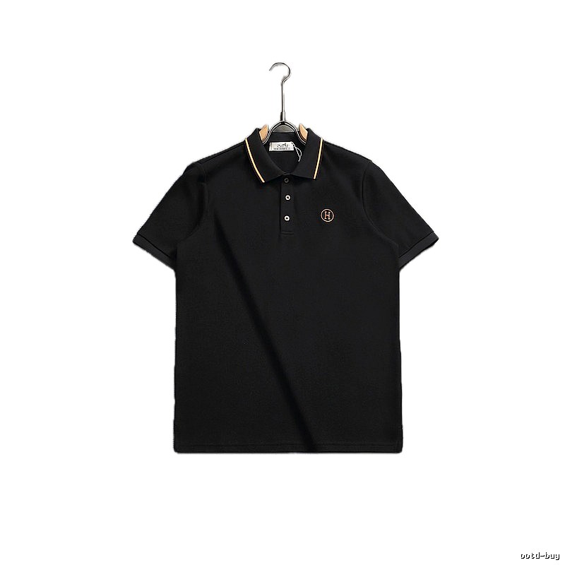 Hermès Classic Wind Black Polo Shirt