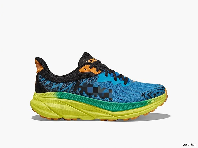 HOKA trendy and cool blue and yellow sports shoes