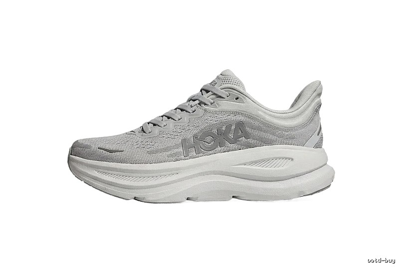HOKA Trendy Gray-White Athletic Shoes
