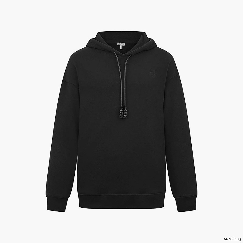 Hoodie with Plain Black Pullover Hoodie with Zip Detail