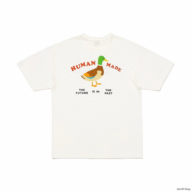 HUMAN MADE Green Duck Print Vintage Off-white T-shirt