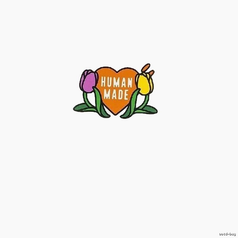 HUMAN MADE Heart Tulip Japanese Streetwear Off-white T-shirt
