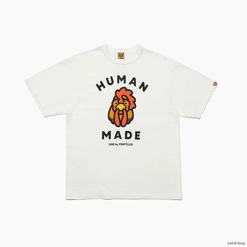HUMAN MADE x Le Coq Sportif Co-branded Japanese Streetwear White T-Shirt