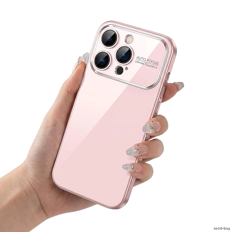 i-mu transparent simple style pink shell