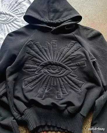 Kapital Classic Eye graphic hoodie Black Raised Eye for Daily Styling