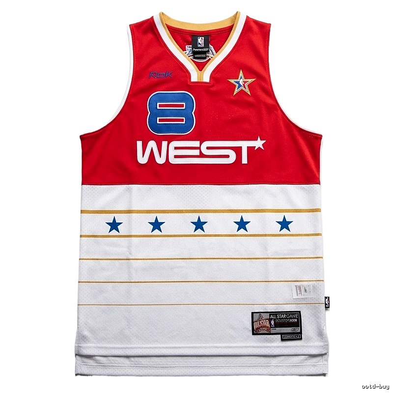 Kobe retro-style red and white basketball jersey