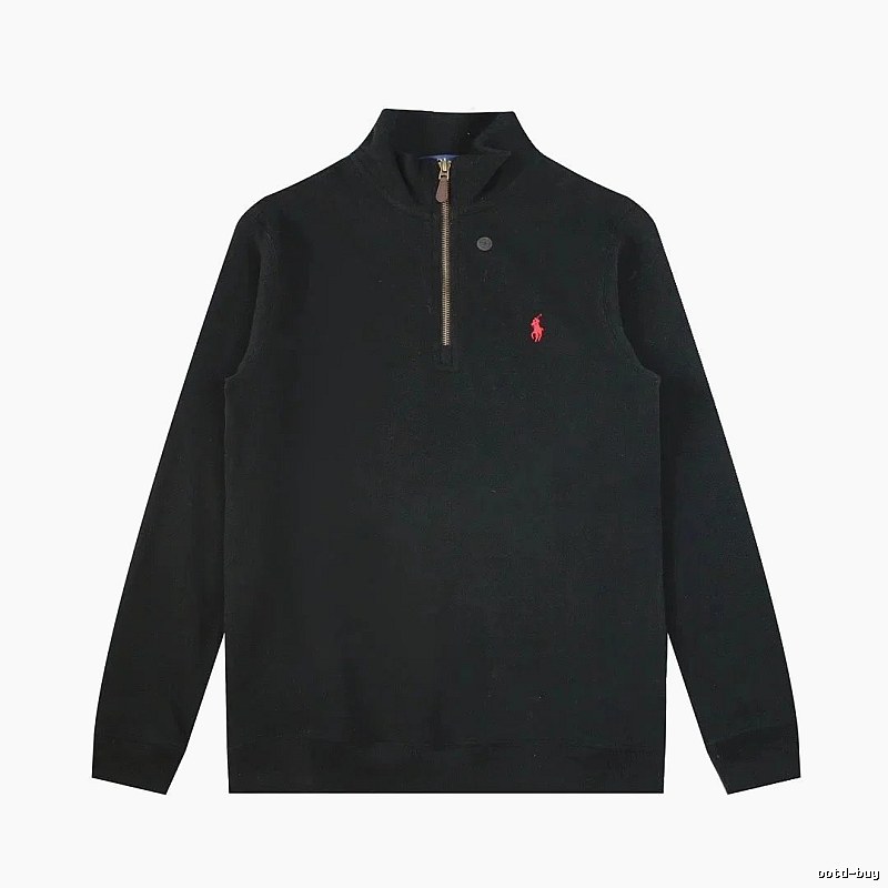 Lacoste Daily Quarter-zip sweatshirt Black Quarter Zip for City Outfits