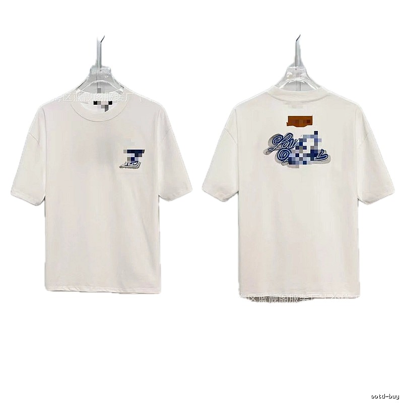 Louis Vuitton Letter Print Trendy Style White T-Shirt