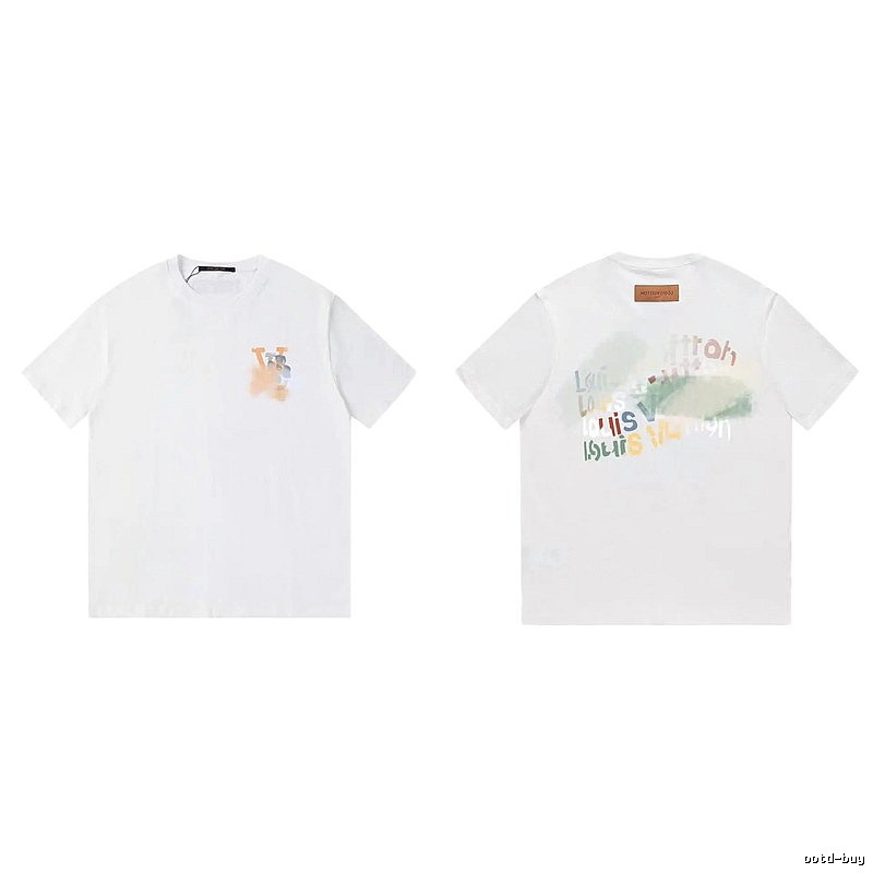 Louis Vuitton Letter Print Trendy Style White T-Shirt