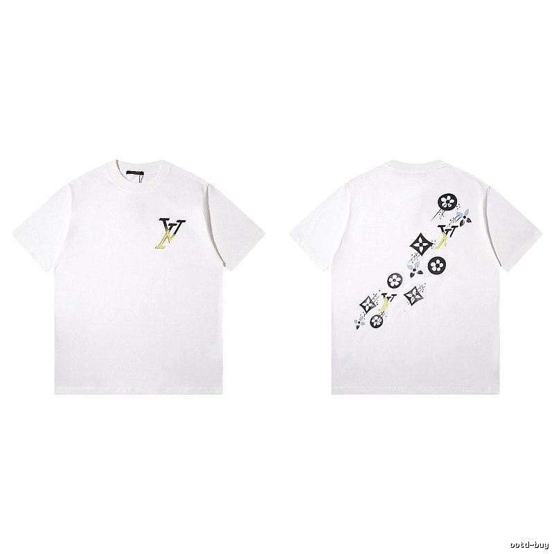 Louis Vuitton Monogram Trendy Style White T-Shirt