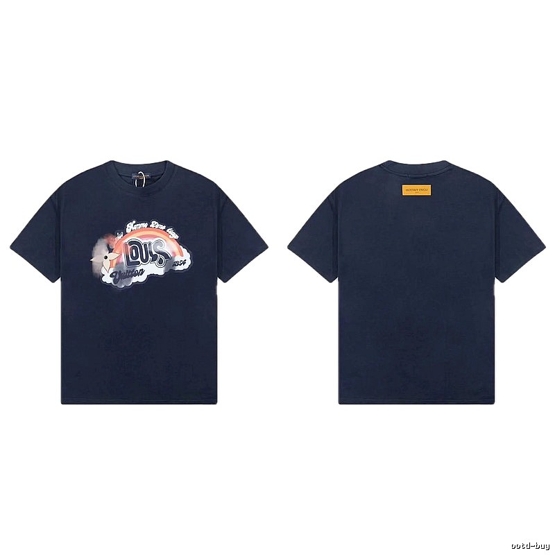 Louis Vuitton Rainbow Print Vintage Navy T-Shirt