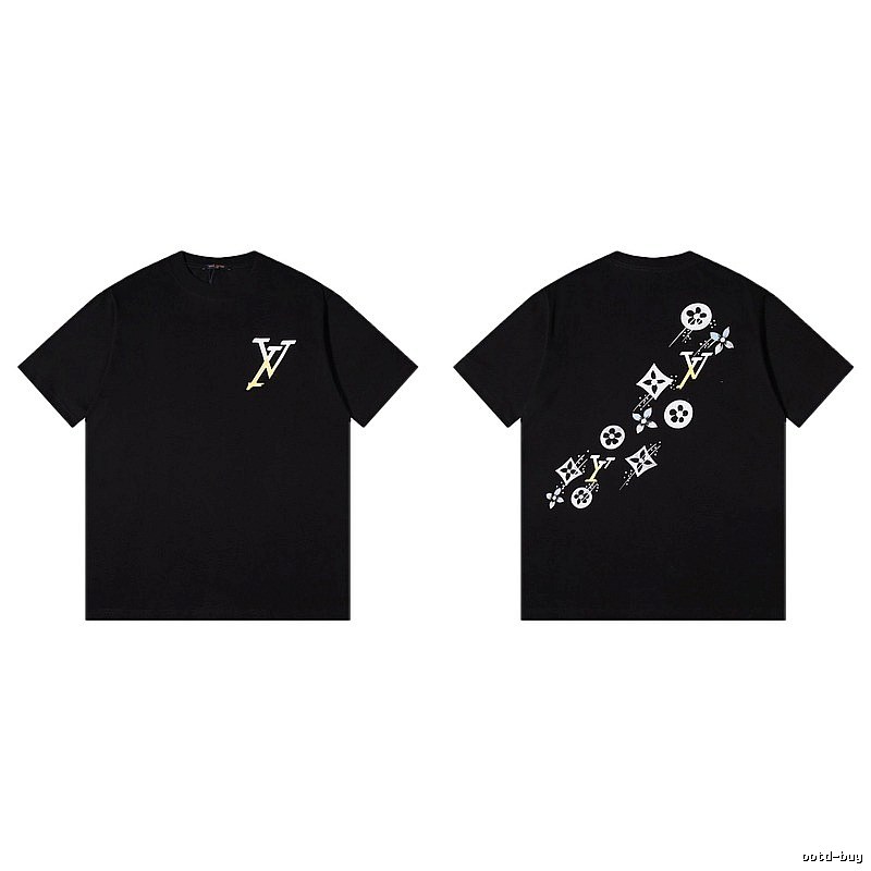 Louis Vuitton Trendy Monogram Black Short Sleeve T-shirt