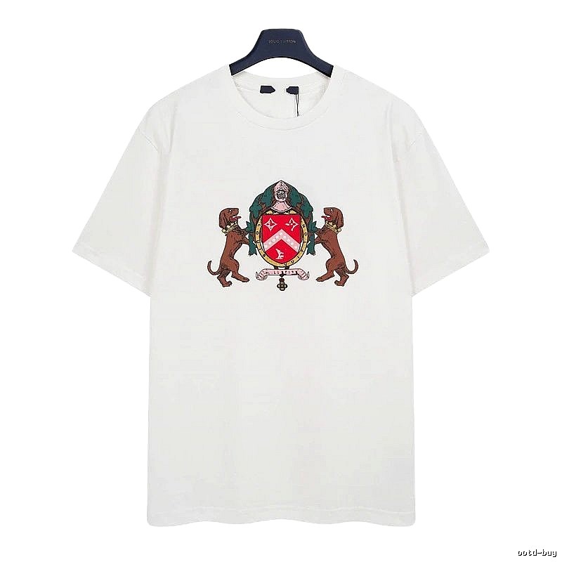 Louis Vuitton Vintage-style Badge White Short-sleeve T-shirt