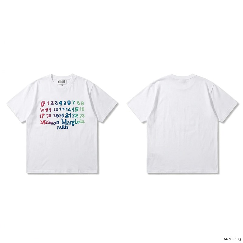 Maison Margiela digital-style white T-shirt