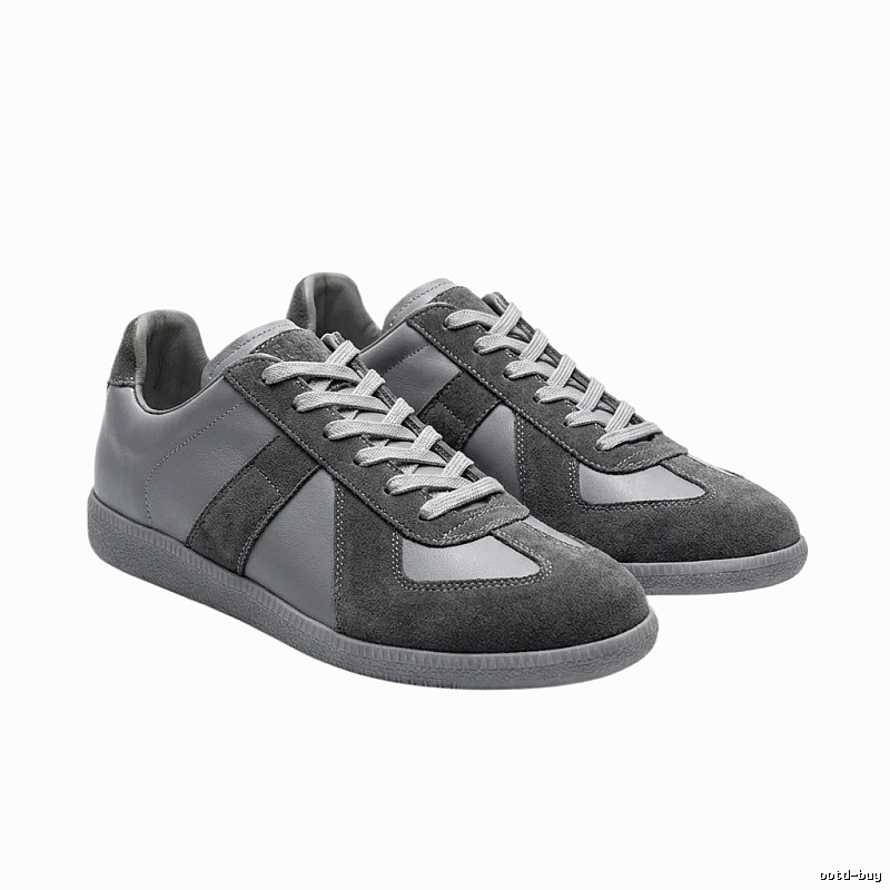 Maison Margiela German military gray sneakers.