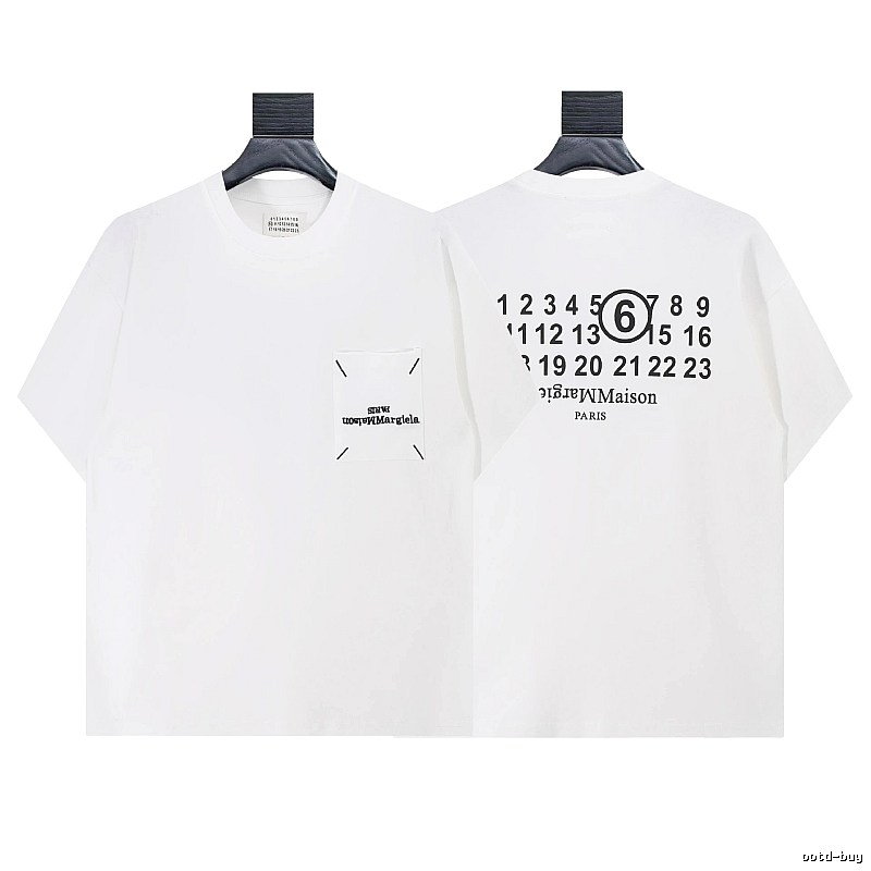 Maison Margiela MM6 Streetwear Brand White Short Sleeve T-shirt