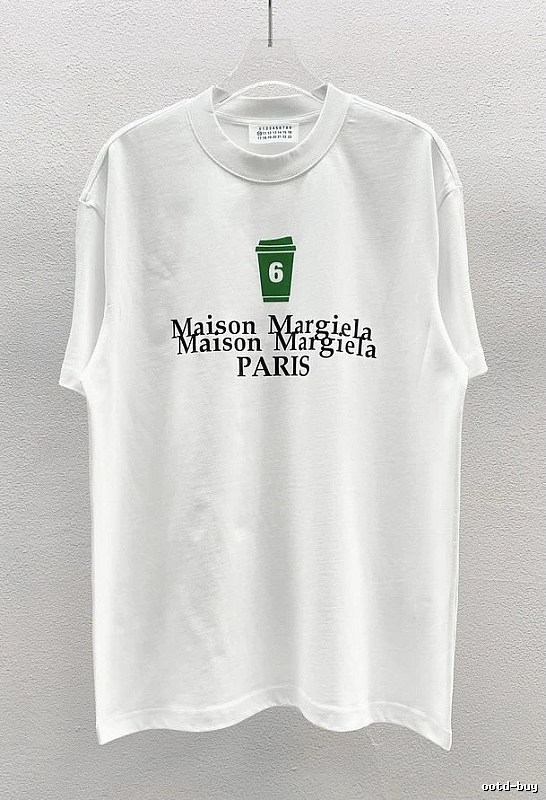 Maison Margiela No.6 Printed Casual White T-Shirt