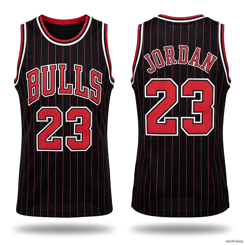 Michael Jordan No. 23 black and red jersey