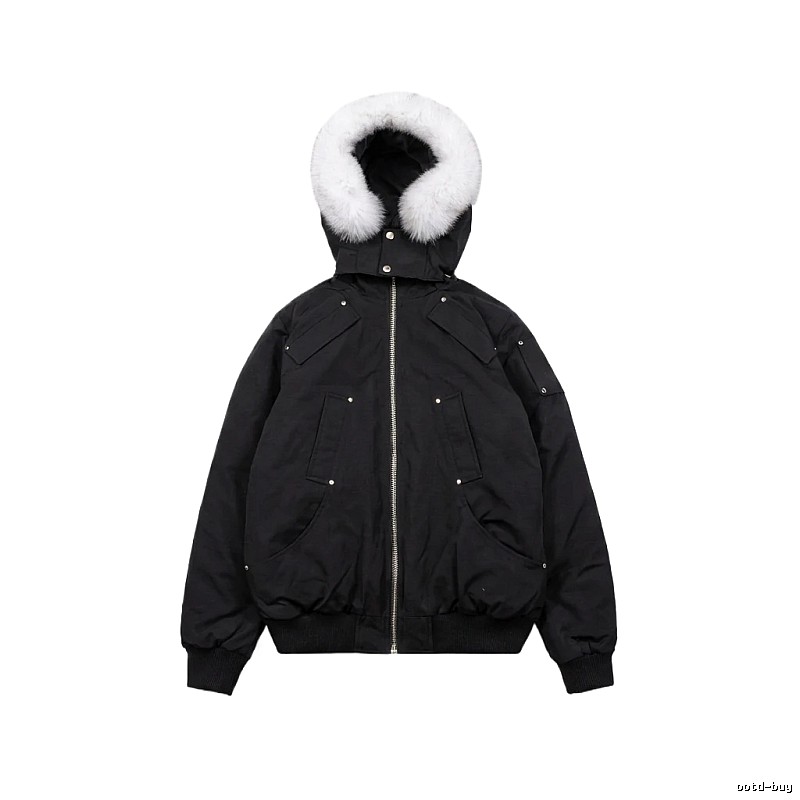Michael Kors black utility-style down jacket