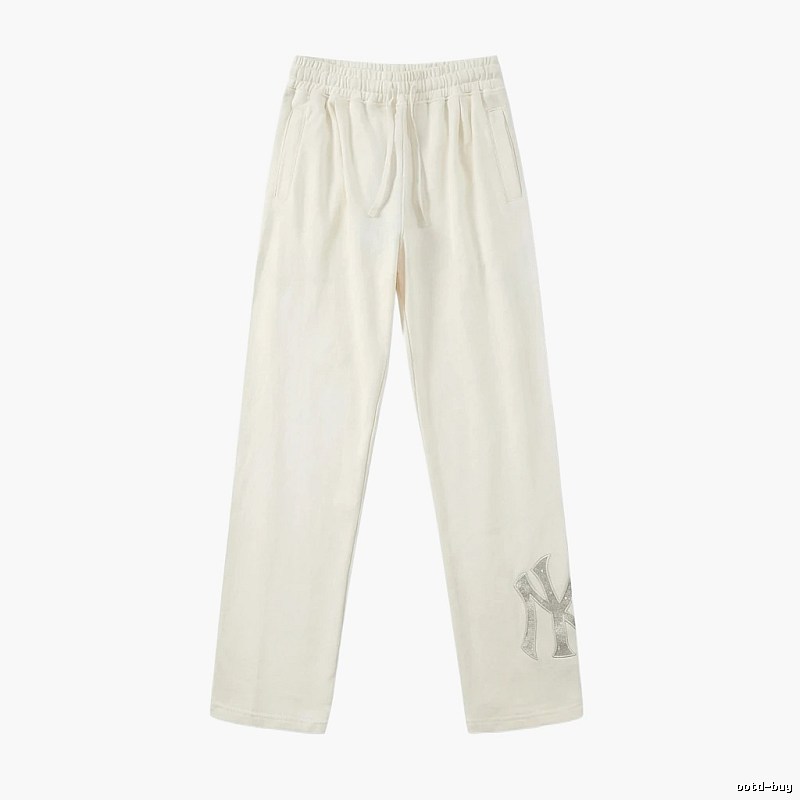 MLB casual style white long trousers