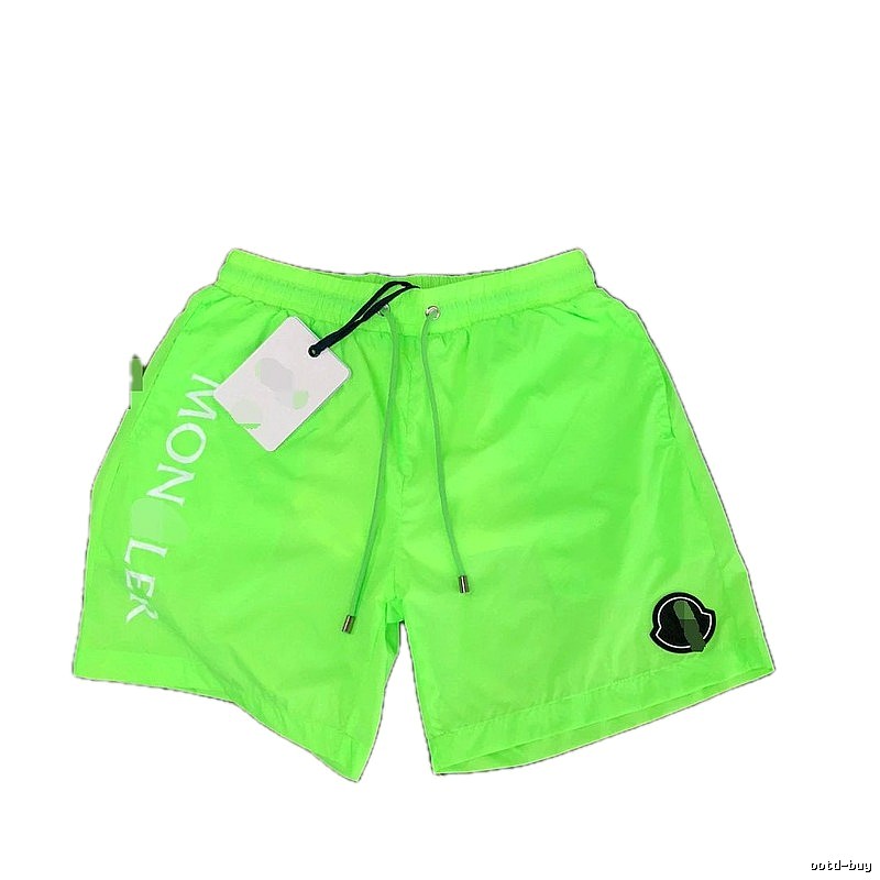 Moncler Beach Collection Casual Style Fluorescent Green Shorts
