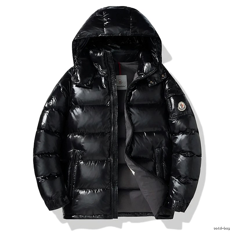 Moncler black stylish down jacket