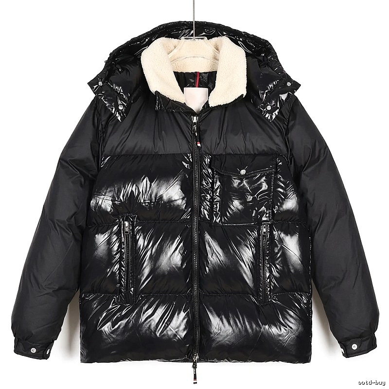 Moncler Glossy and Trendy Black Down Jacket
