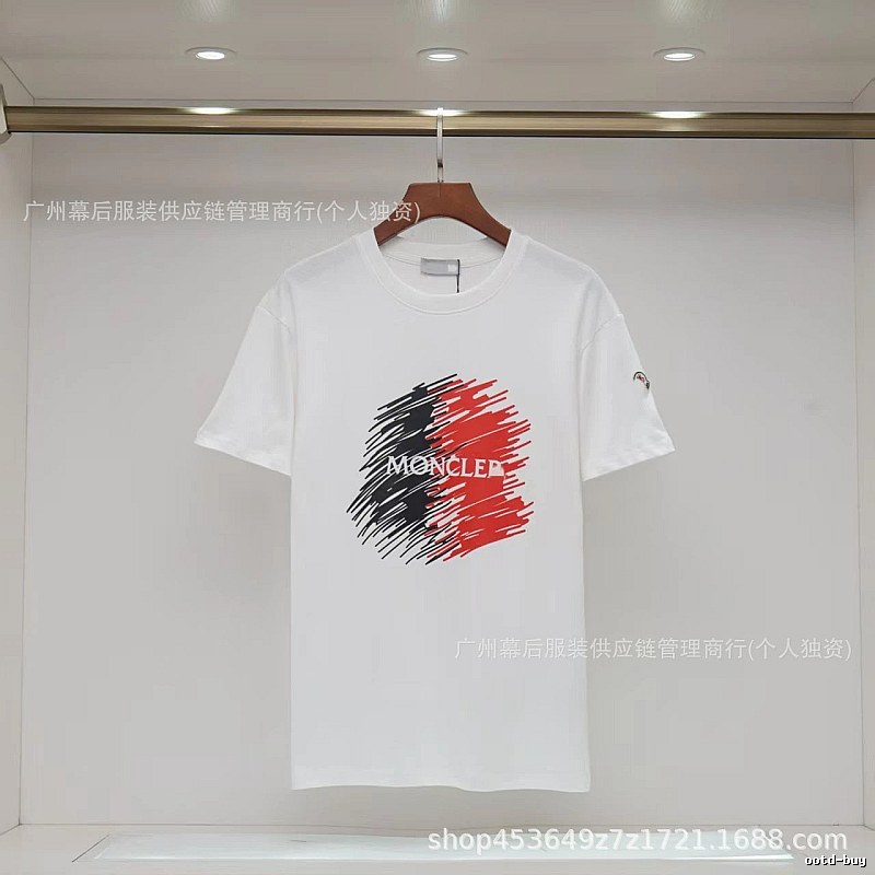 Moncler Graffiti Casual Style White Short-sleeve T-shirt