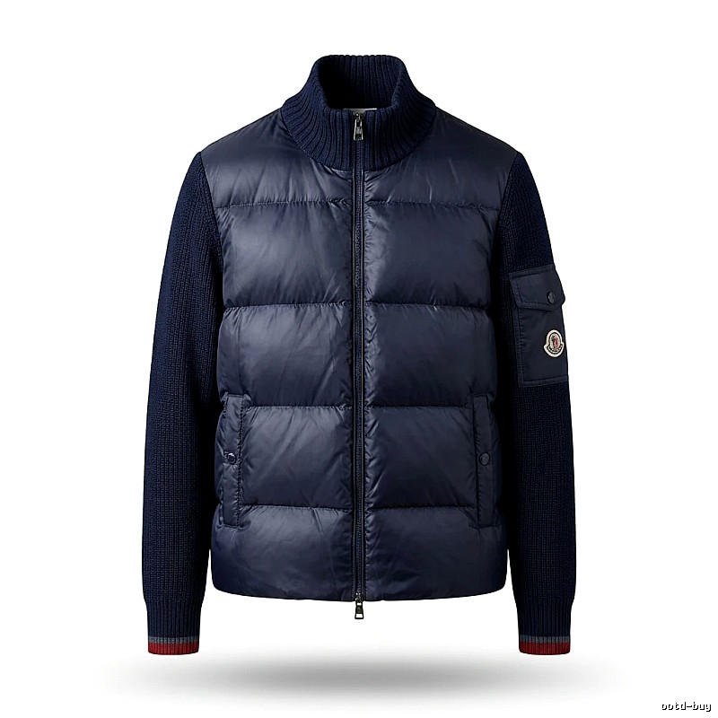 Moncler knitted and spliced down jacket